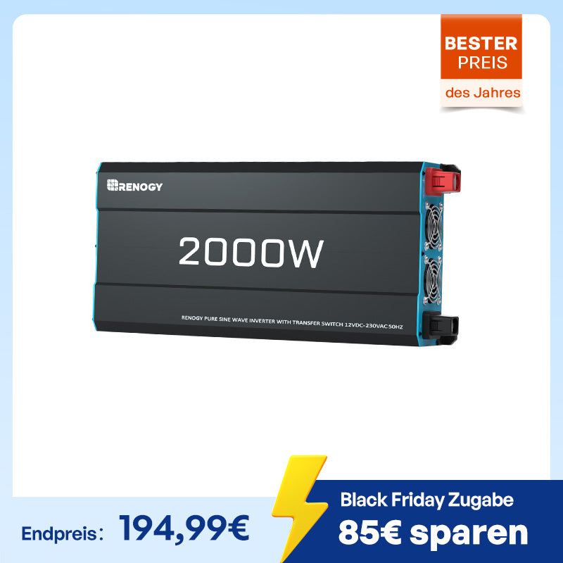 12V Wechselrichter Reine Sinuswelle 3000W / 2000W / 1000W