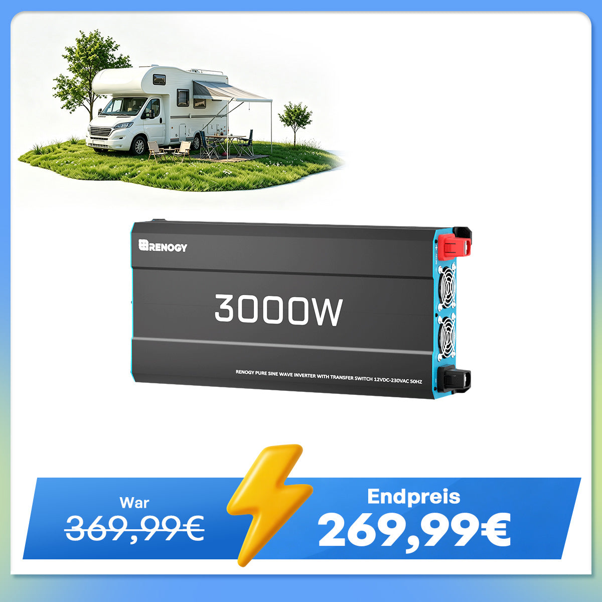 12V 3000W Wechselrichter Reine Sinuswelle
