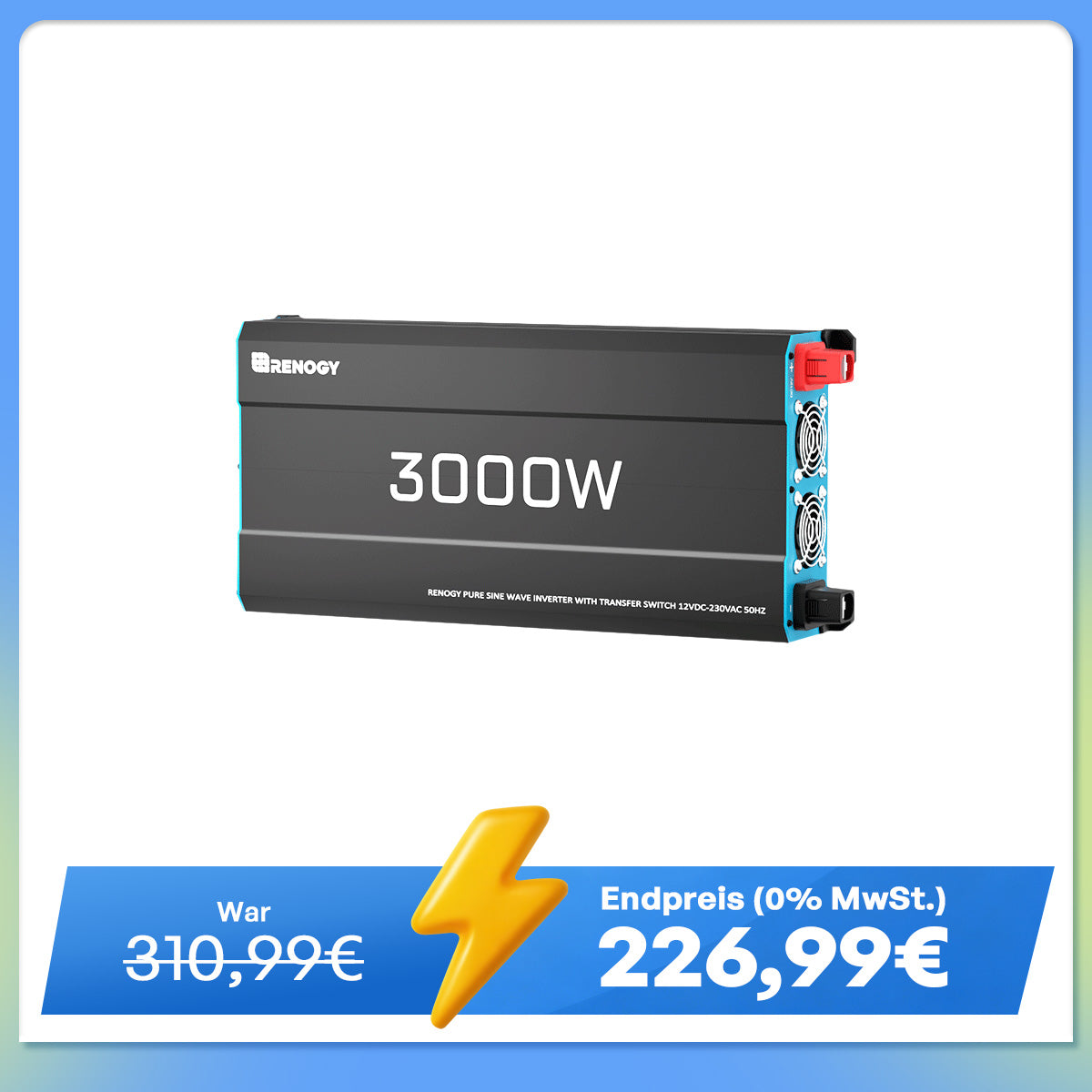 12V 2000W Wechselrichter Reine Sinuswelle