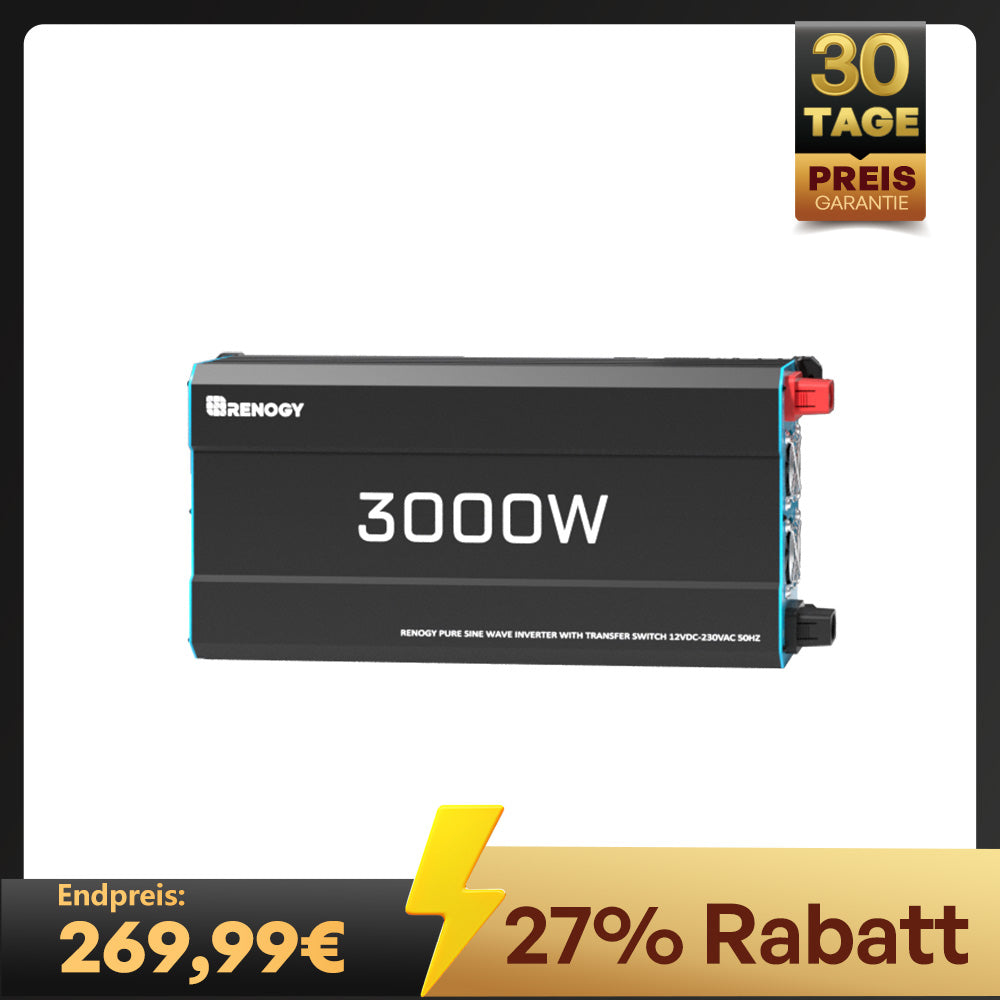12V Wechselrichter Reine Sinuswelle 3000W / 2000W / 1000W