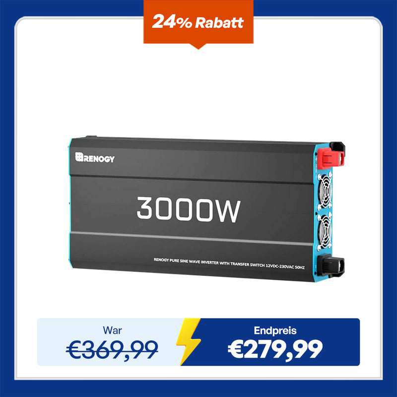 12V Wechselrichter Reine Sinuswelle 3000W / 2000W