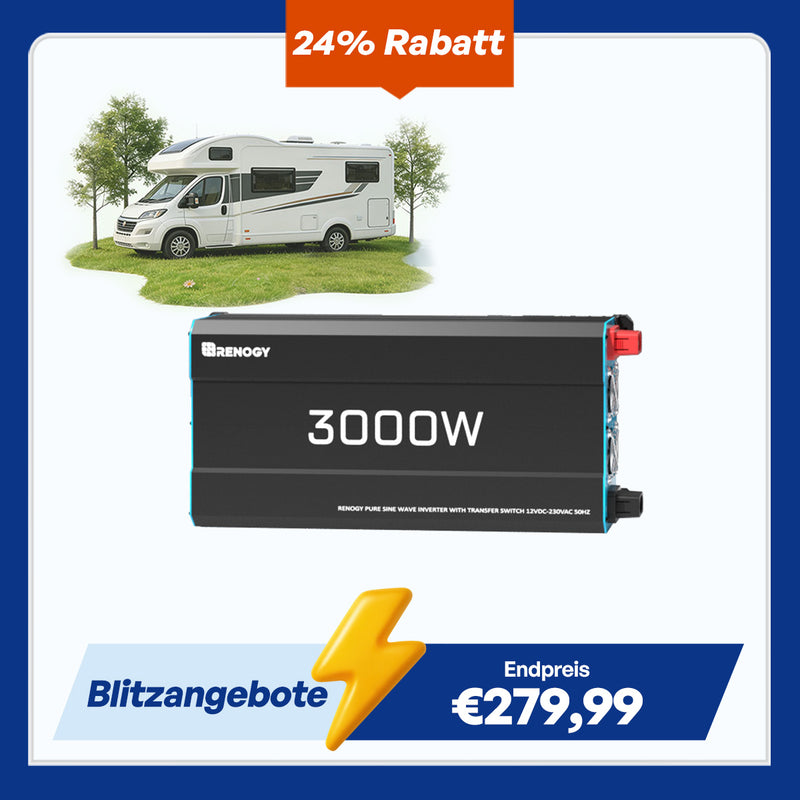 12V Wechselrichter Reine Sinuswelle 3000W / 2000W