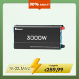 3000W 12V Wechselrichter reine Sinuswelle 12V auf 230V für Wohnmobil Camping Offgrid
