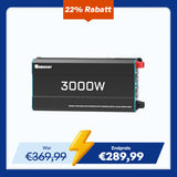 3000W 12V Wechselrichter reine Sinuswelle 12V auf 230V für Wohnmobil Camping Offgrid
