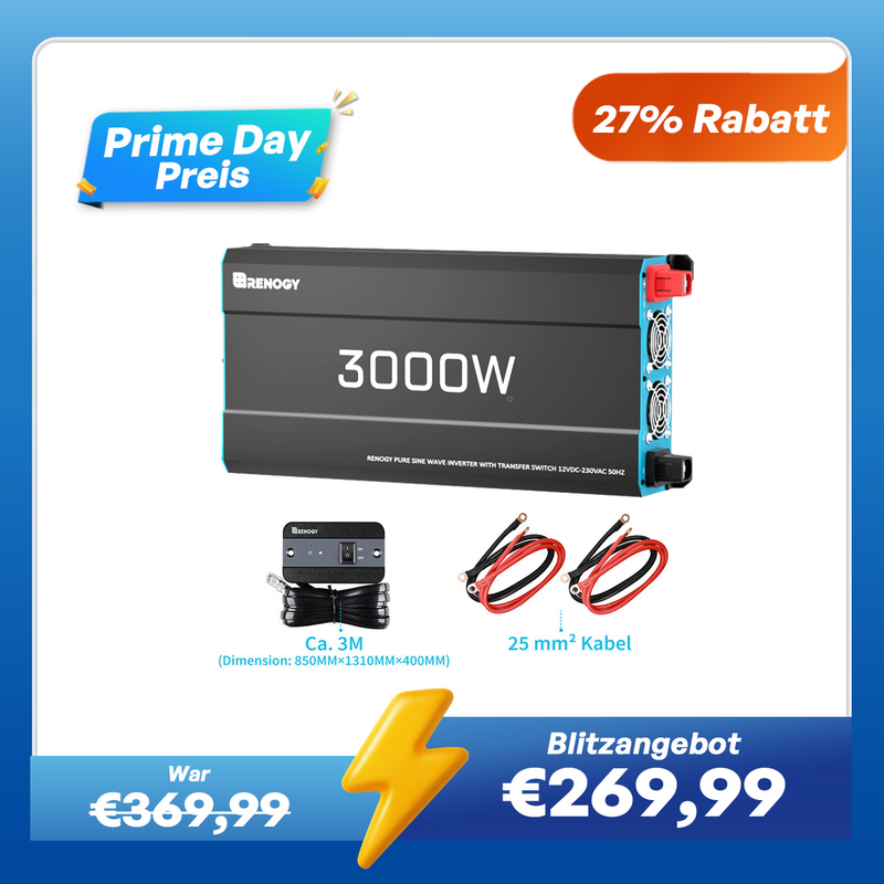 12V 2000W Wechselrichter Reine Sinuswelle