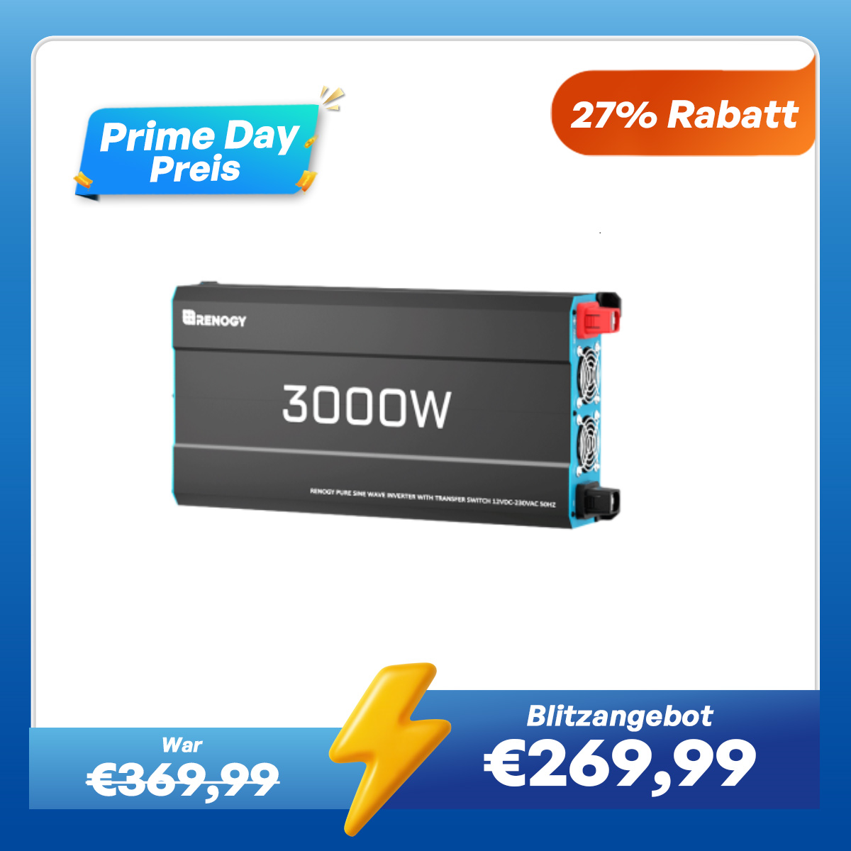 12V 2000W Wechselrichter Reine Sinuswelle
