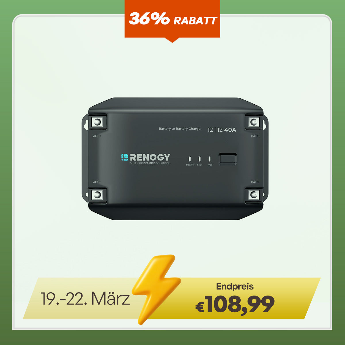 12V 40A DC zu DC Batterie Ladegerät