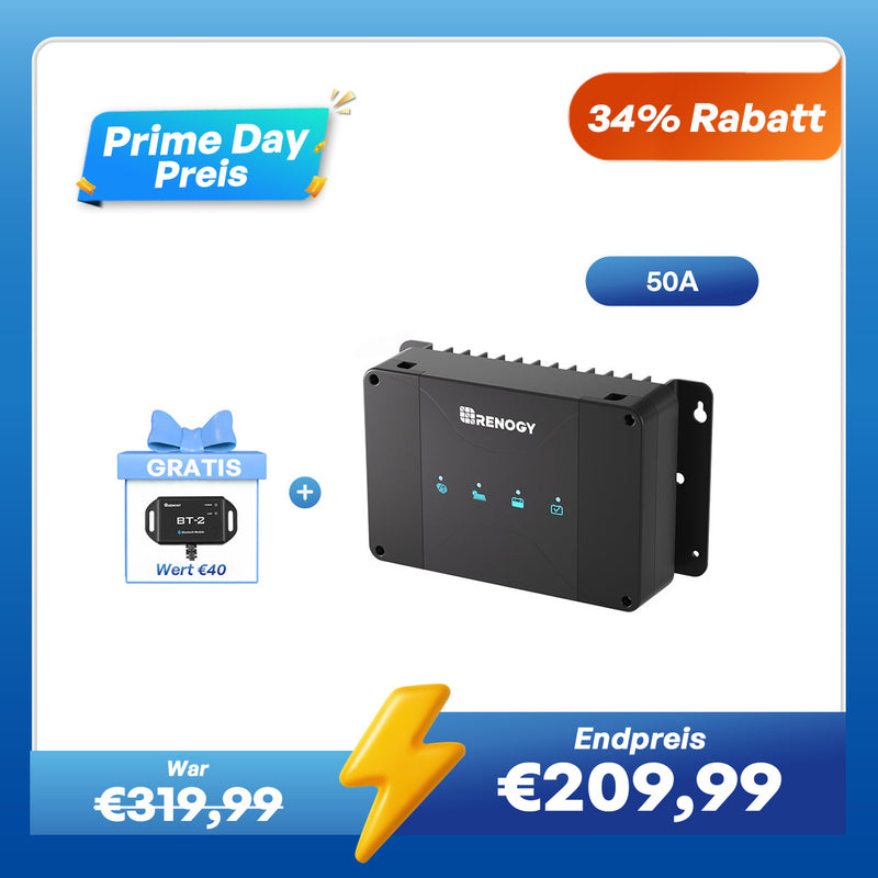 Renogy Prime Day Sale 12V 50A DC zu DC Batterie Ladegerät mit MPPT