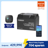 Pro 12V 100Ah LiFePO4 Batterie mit Bluetooth und Selbstheizung
