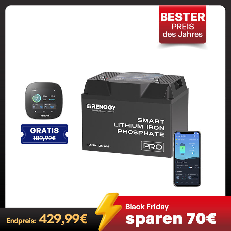 Pro LiFePO4 12V Lithium Batterie Selbsterwärmung Bluetooth IP67