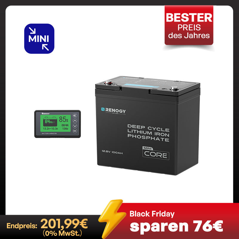 Core mini 12V 100Ah LiFePO4 Batterie