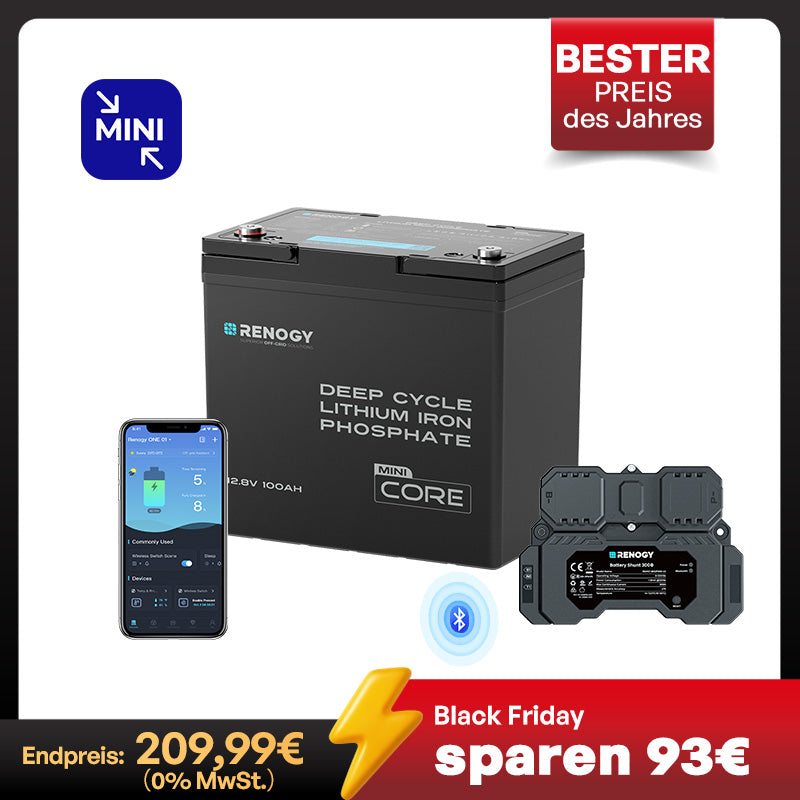 Core mini 12V 100Ah LiFePO4 Batterie