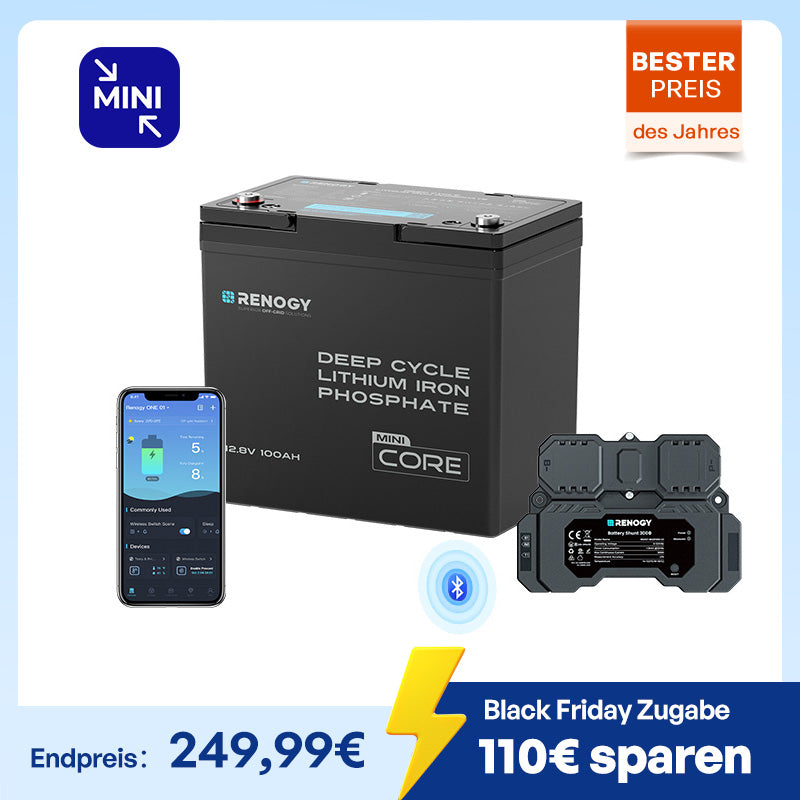 Core mini 12V 100Ah LiFePO4 Batterie