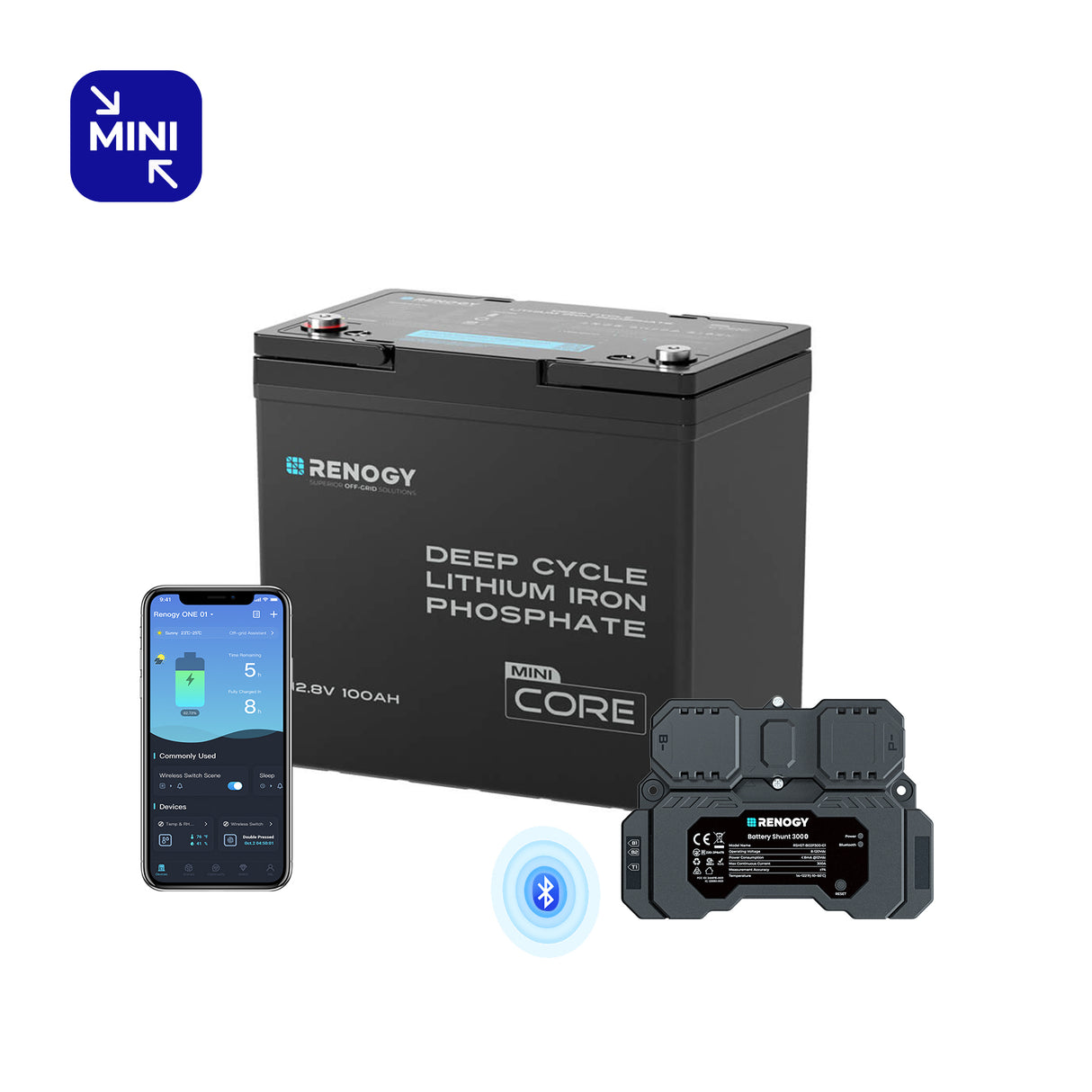 Core mini 12V 100Ah LiFePO4 Batterie