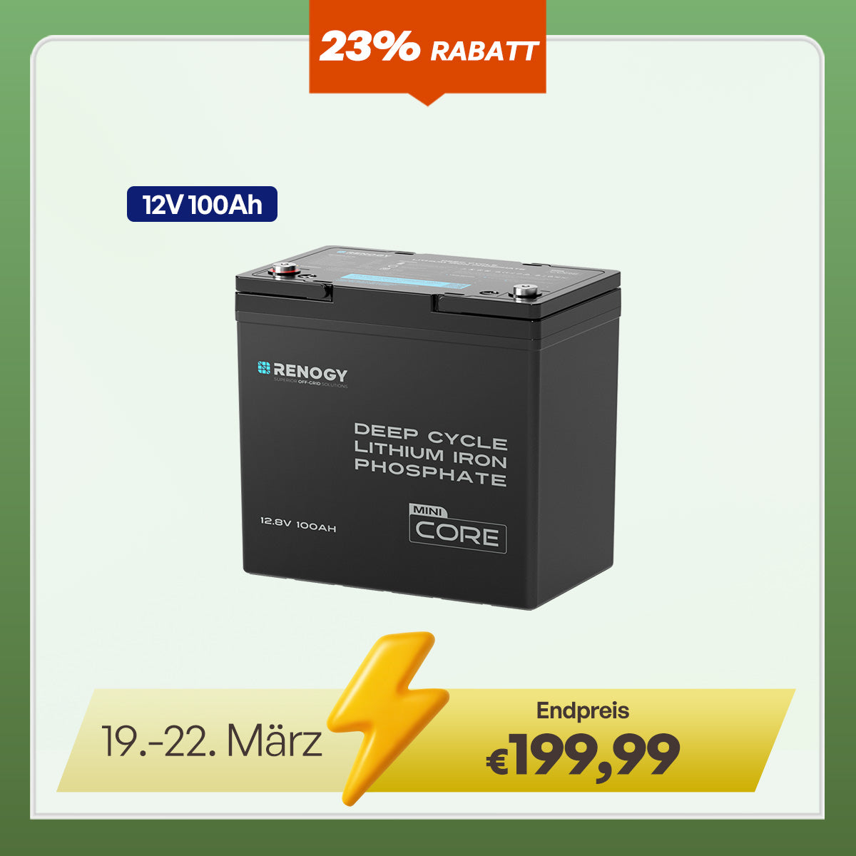 Core Mini - 12V 100Ah LiFePO4 Batterie