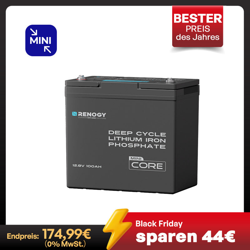 Core mini 12V 100Ah LiFePO4 Batterie