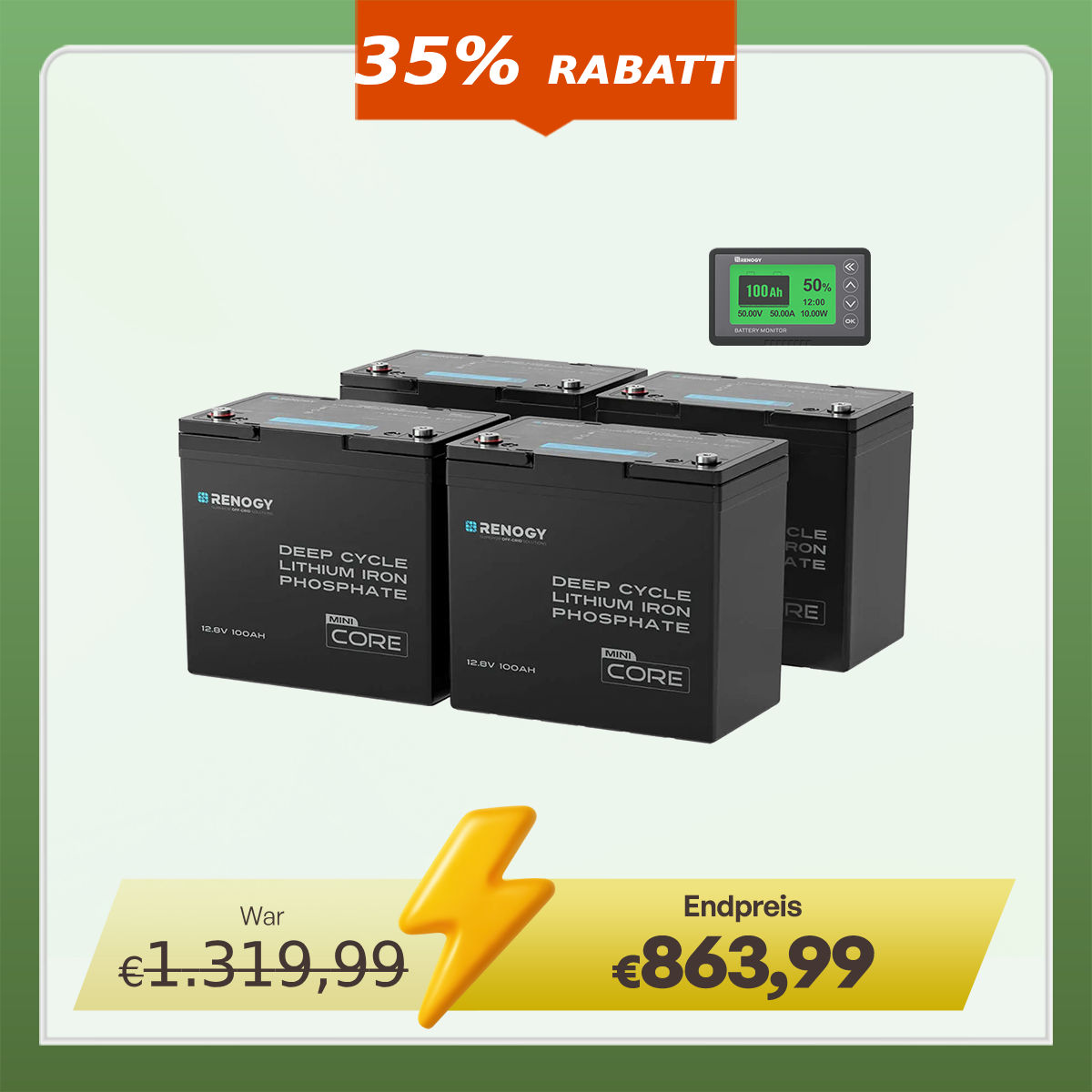 Core Mini - 12V 100Ah LiFePO4 Batterie