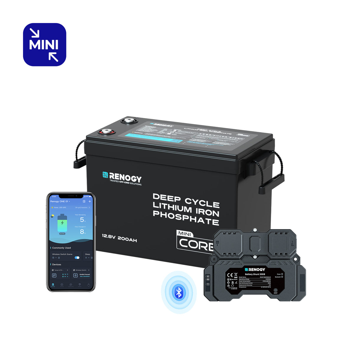 Core mini 12V 200Ah LiFePO4 Batterie mit Niedrigtemperaturschutz
