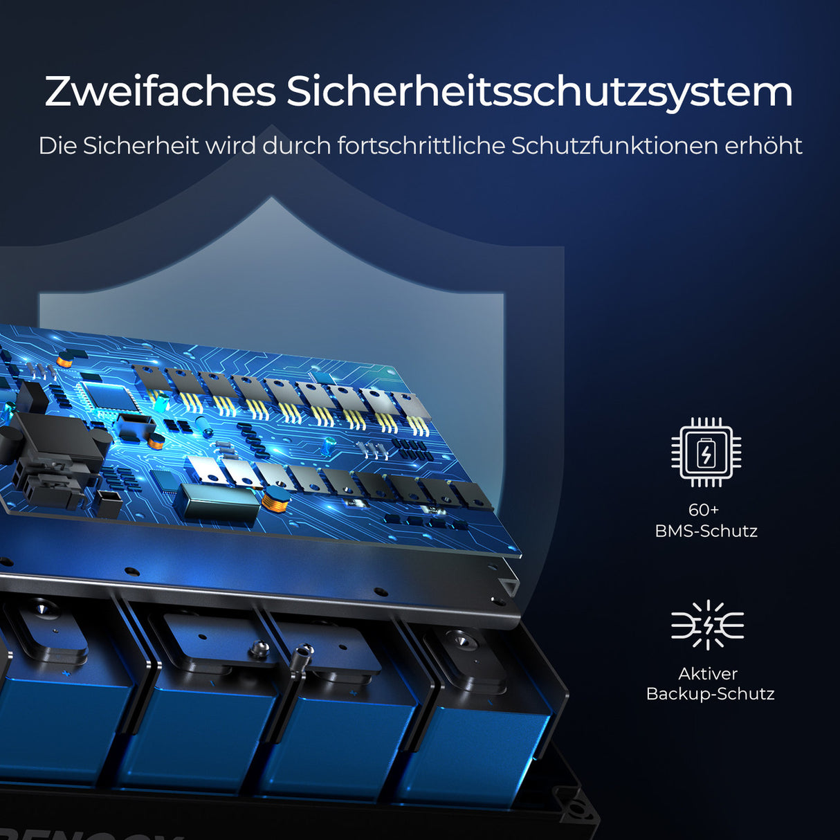 LiFePO4 12V 200Ah Batterie mit Selbstheizung Funktion und Bluetooth 60+ BMS Schutz IP67 wasserdicht