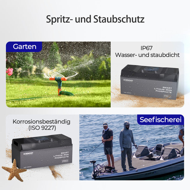 0% MwSt. Pro 12V 200Ah LiFePO4 Batterie mit Selbstheizung Funktion und Bluetooth