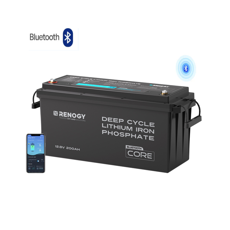 Core - 12V 200Ah LiFePO4 Lithium Batterie Bluetooth