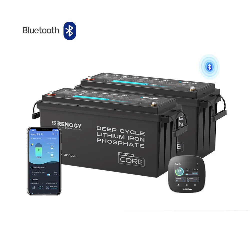 Core 12V 200Ah Lithium Batterie mit Bluetooth