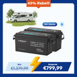 Core - 12V 200Ah LiFePO4 Lithium Batterie mit Bluetooth