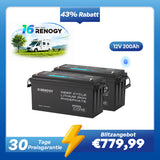 Core - 12V 200Ah LiFePO4 Lithium Batterie mit Bluetooth