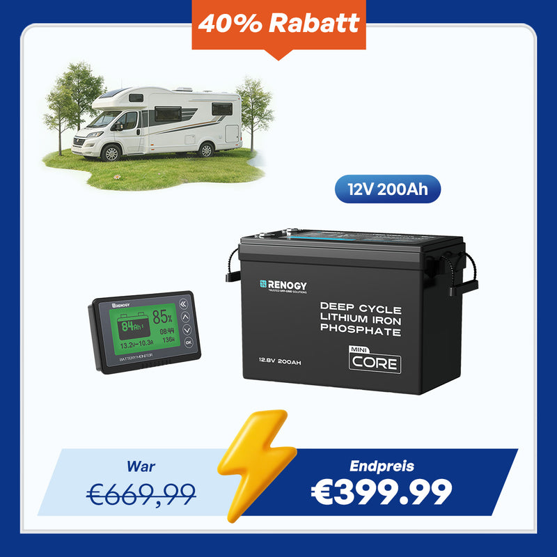 Core Mini - 12V 200Ah LiFePO4 Batterie mit Niedrigtemperaturschutz