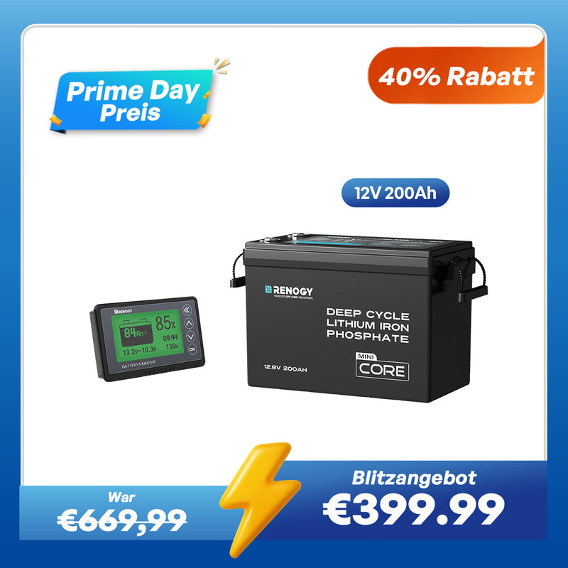 Core Mini - 12V 200Ah LiFePO4 Batterie mit Niedrigtemperaturschutz