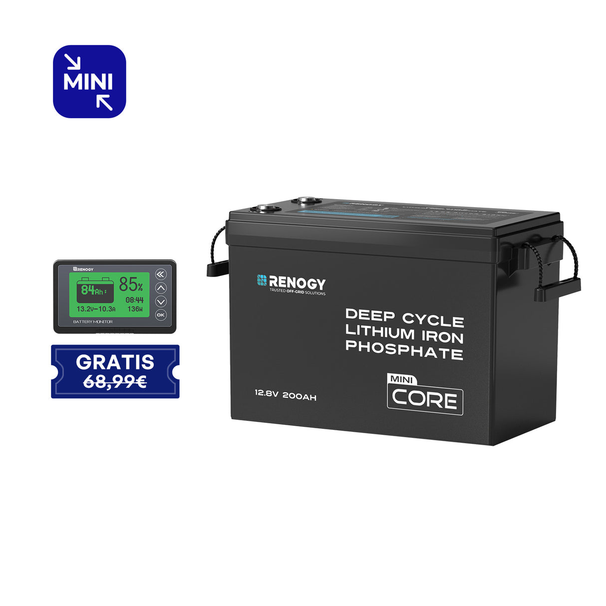 Core Mini - 12V Lithium Batterie 300Ah/200Ah