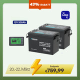 Core Mini - 12V 200Ah LiFePO4 Batterie mit Niedrigtemperaturschutz