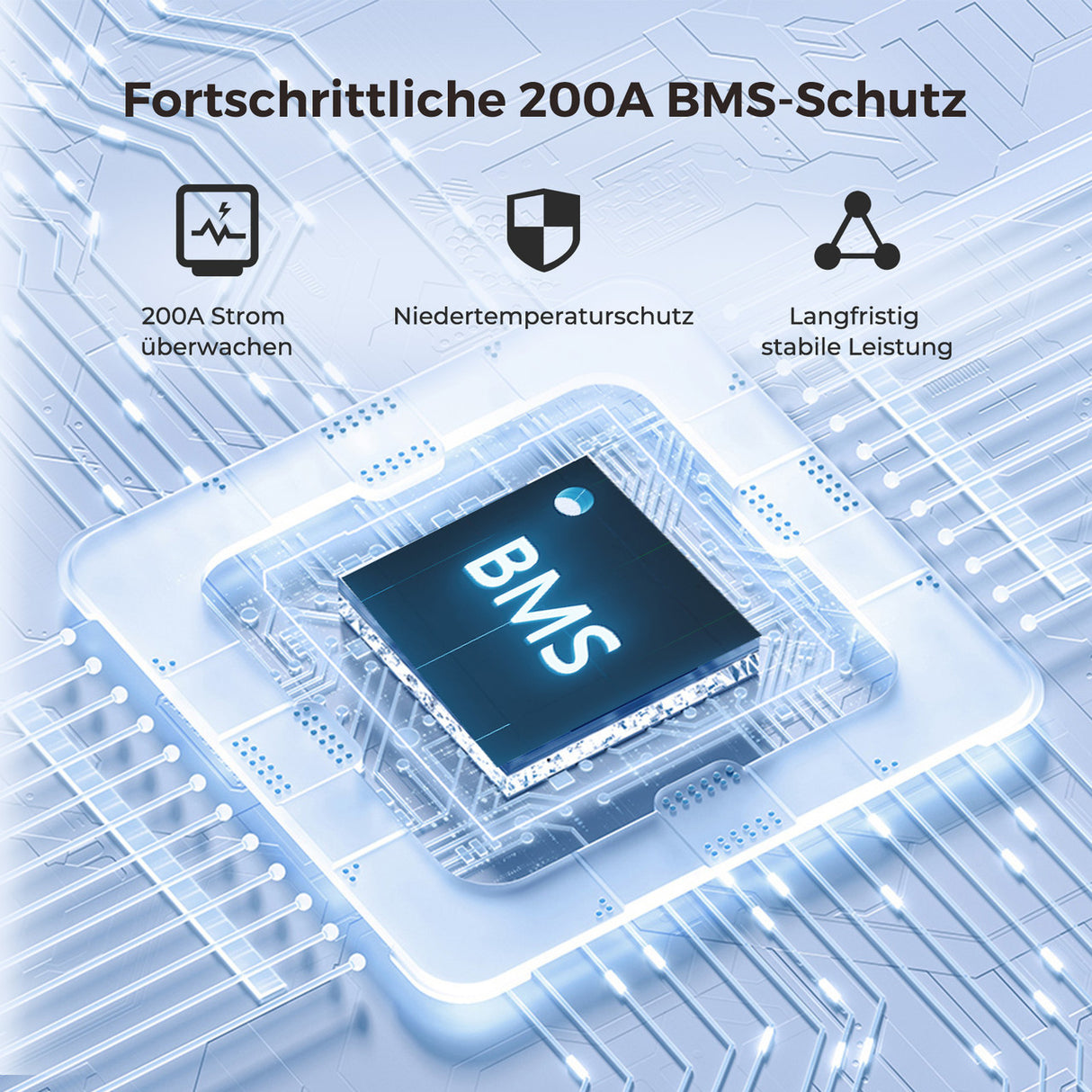 LiFePo4 12V 200Ah Lithium Batterie BMS 5000 Zyklen