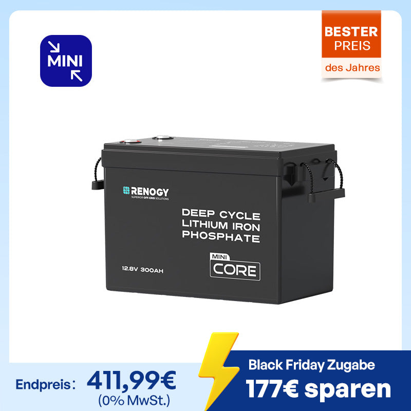 Core mini 12V Lithium Batterie 300Ah/200Ah/100Ah