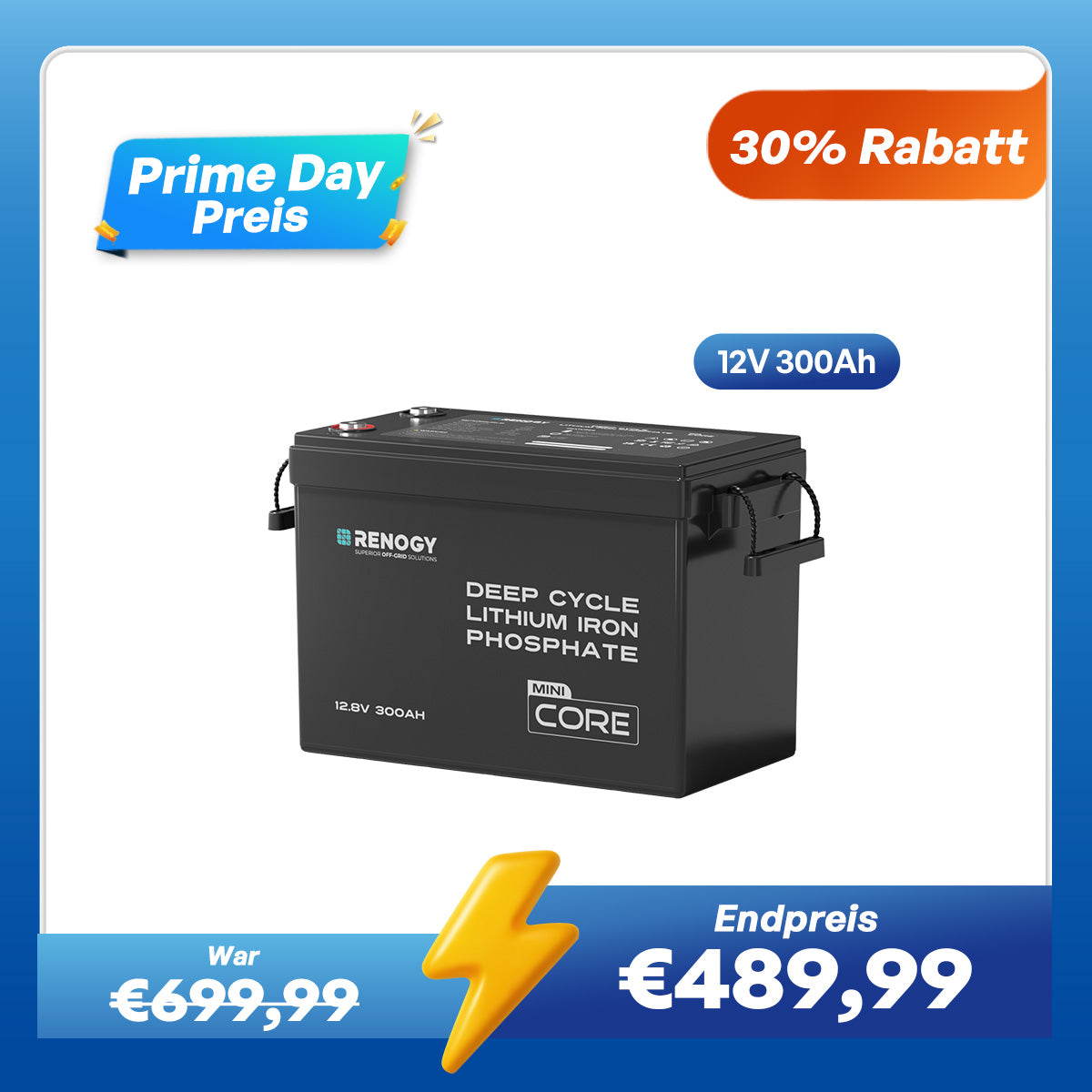 Core Mini - 12V 300Ah LiFePo4 Lithium Batterie
