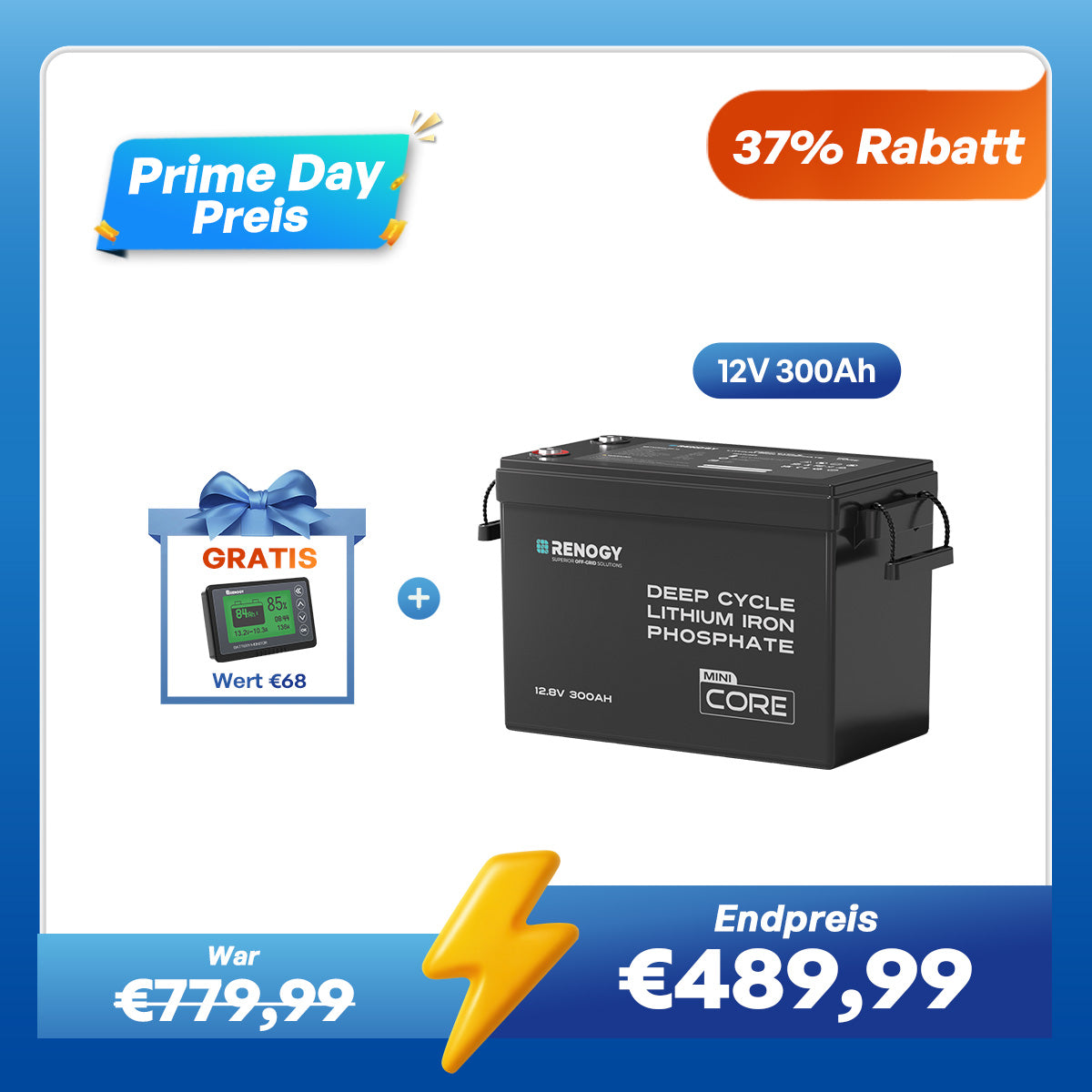 Core Mini - 12V 300Ah LiFePo4 Lithium Batterie