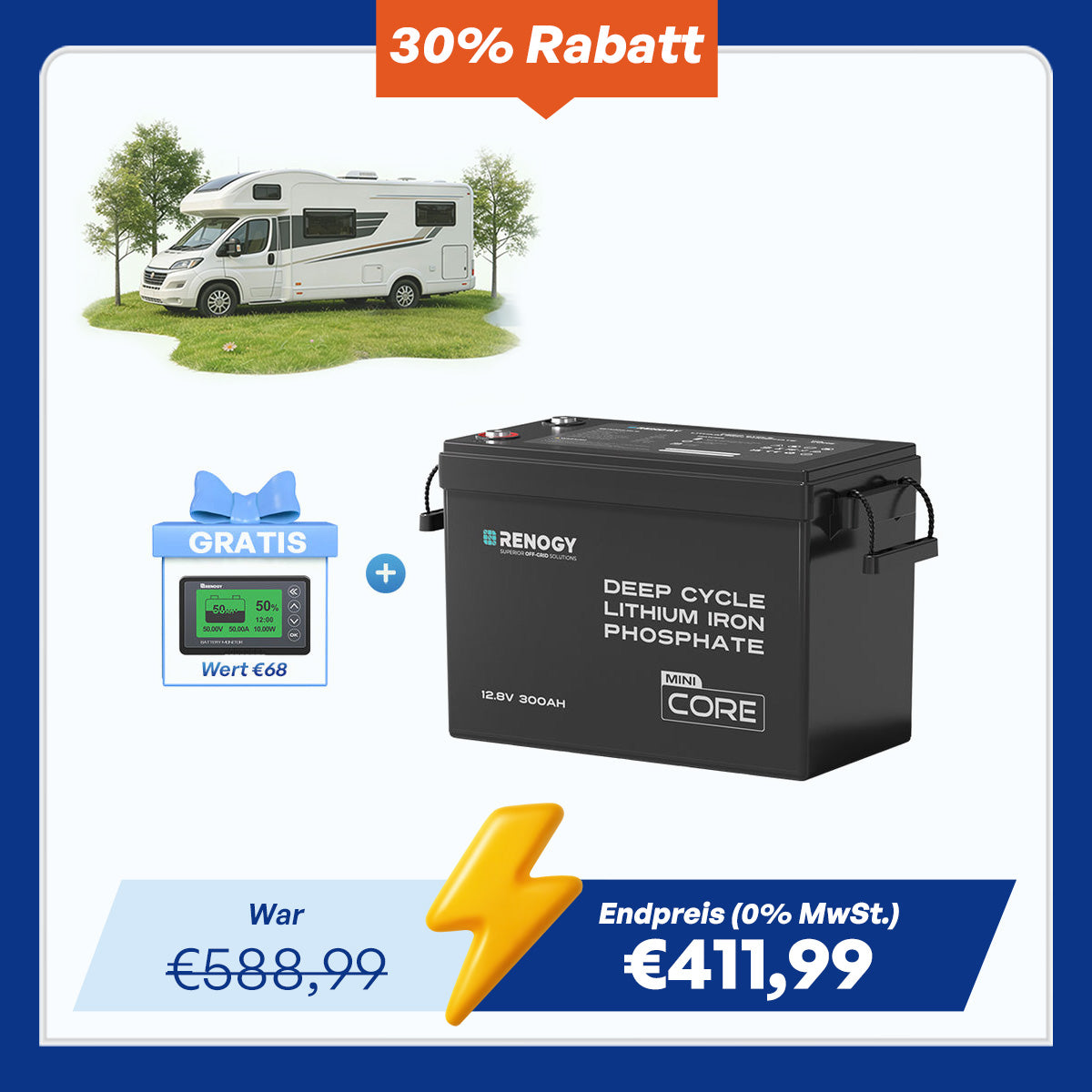 Core Mini - 12V 300Ah LiFePo4 Lithium Batterie
