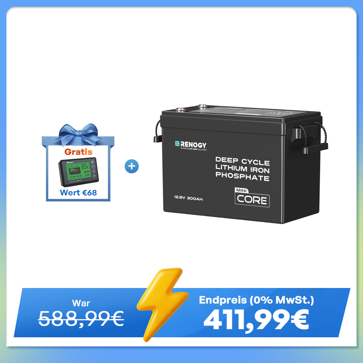 Core Mini - 12V 300Ah LiFePo4 Lithium Batterie