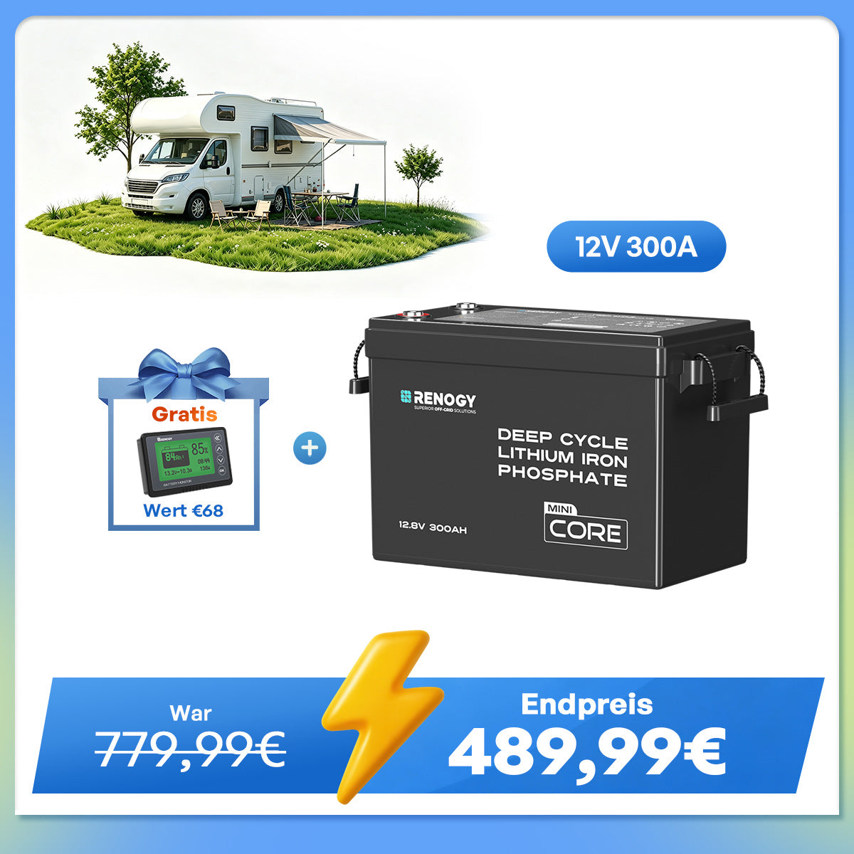 Core Mini - 12V 300Ah LiFePo4 Lithium Batterie