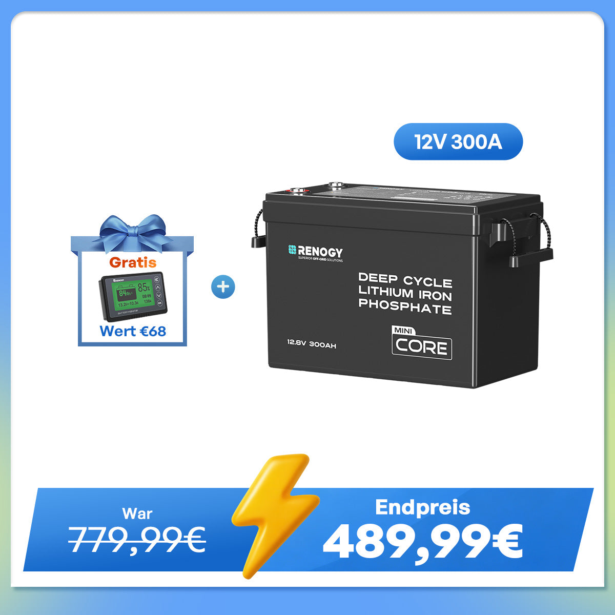 Core Mini - 12V 300Ah LiFePo4 Lithium Batterie