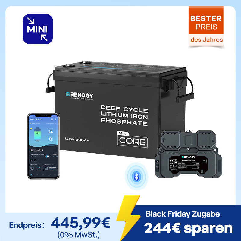 Core mini 12V Lithium Batterie 300Ah/200Ah/100Ah