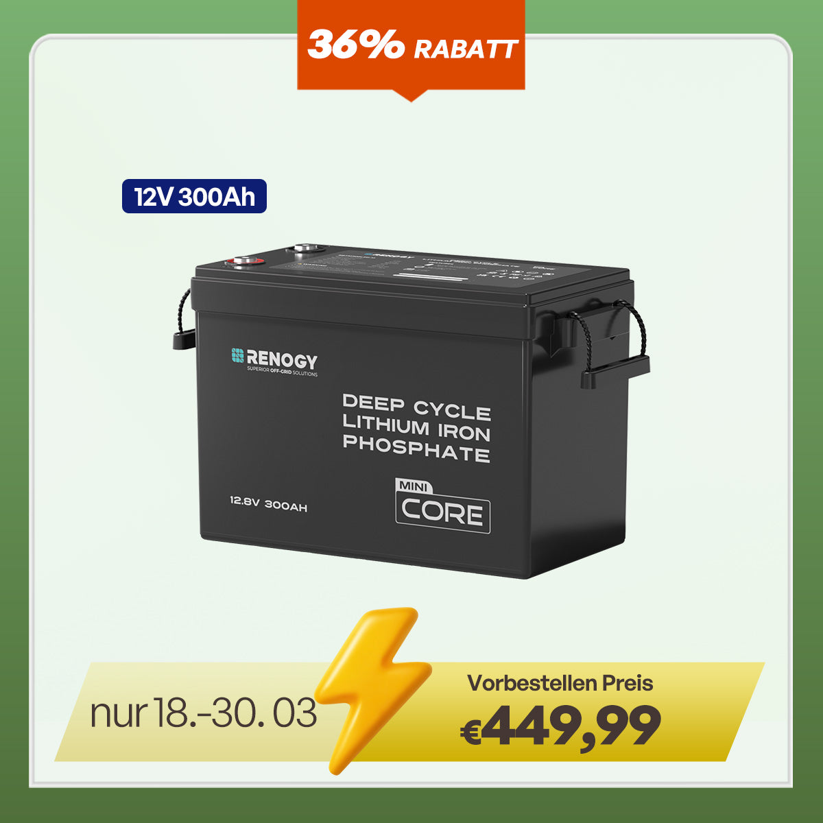 Core Mini - 12V Lithium Batterie 300Ah/200Ah
