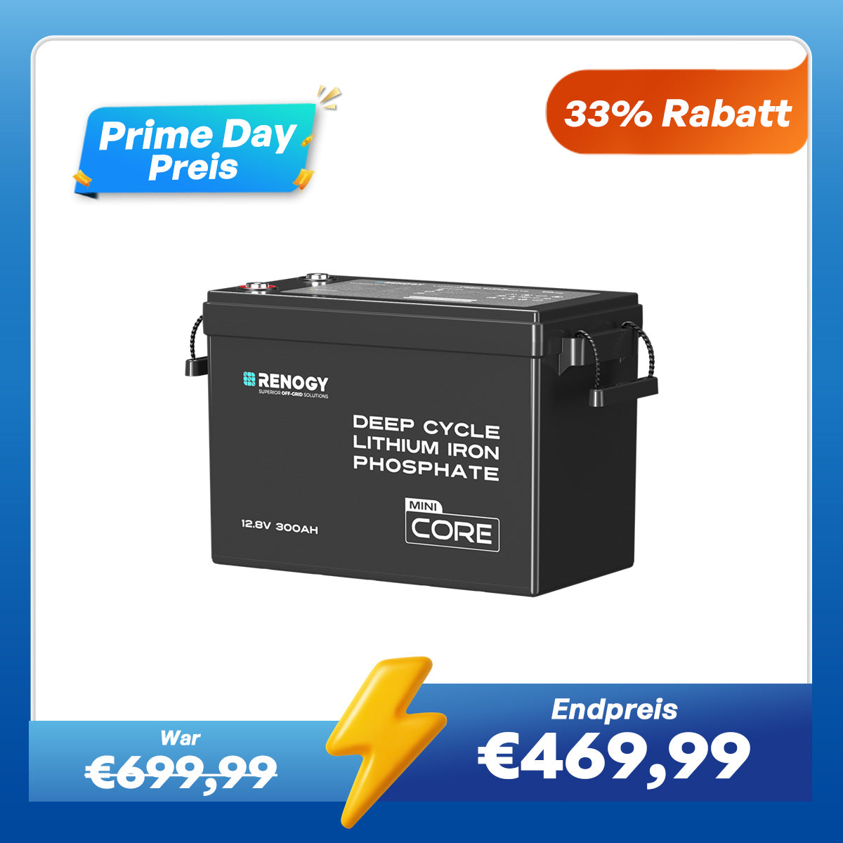 Core Mini - 12V 300Ah LiFePo4 Lithium Batterie