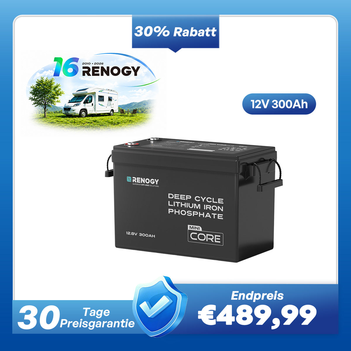 Core Mini - 12V 300Ah LiFePo4 Lithium Batterie