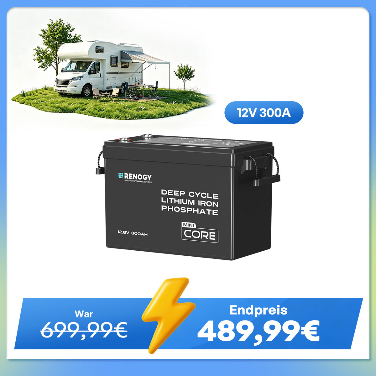 Core Mini - 12V 300Ah LiFePo4 Lithium Batterie