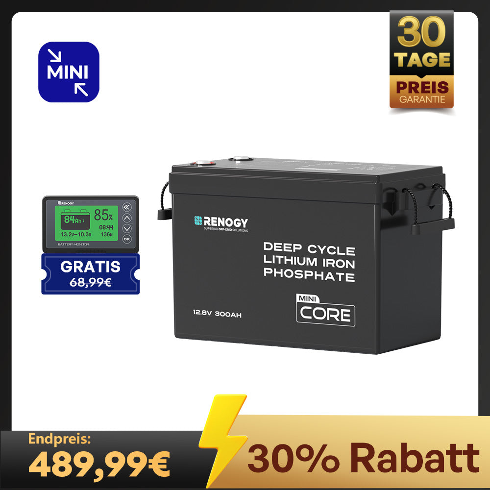 Core mini LiFePO4 12V Lithium Batterie 300Ah/200Ah/100Ah