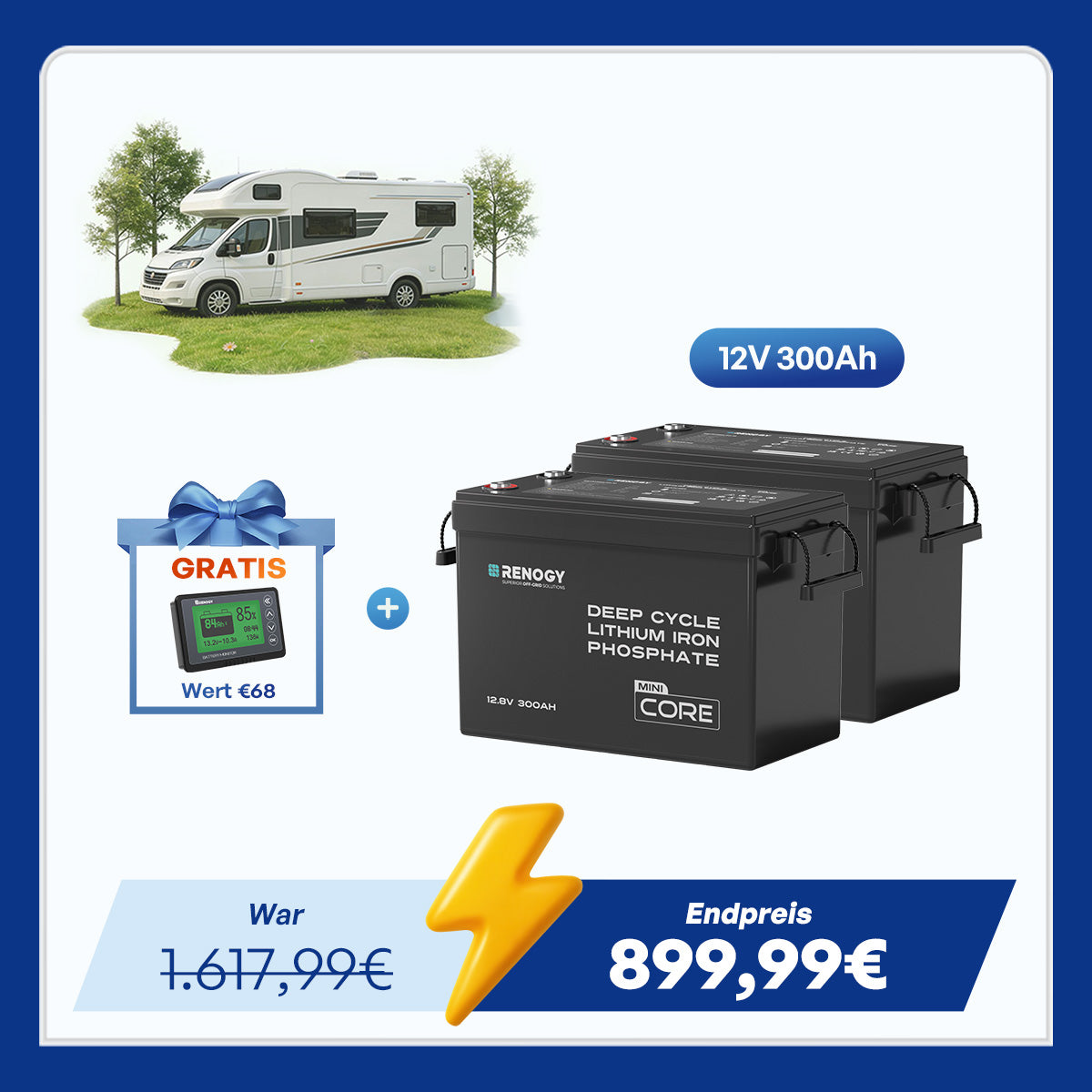 Core Mini - 12V 300Ah LiFePo4 Lithium Batterie