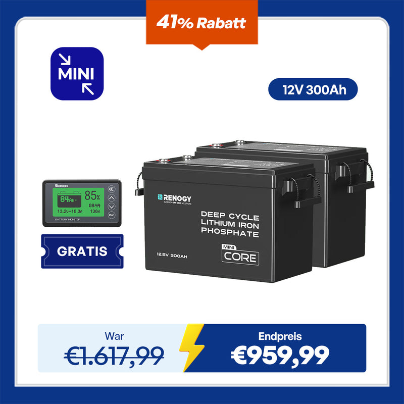 Core Mini - 12V Lithium Batterie 300Ah/200Ah