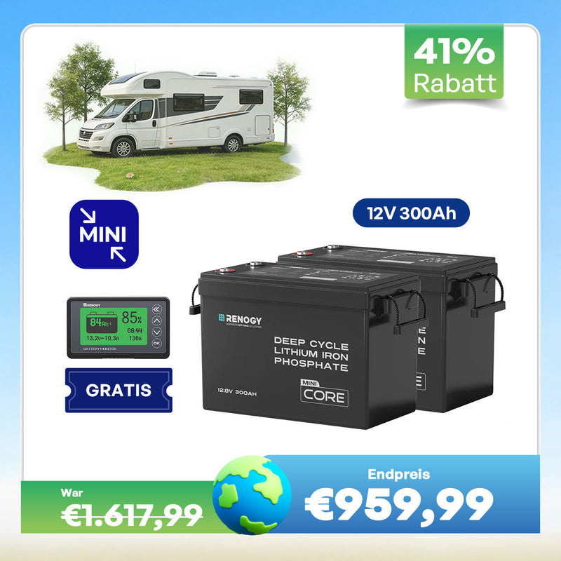 Core Mini - 12V Lithium Batterie 300Ah/200Ah