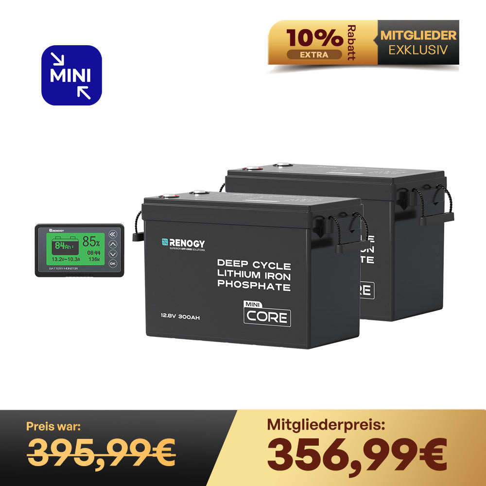 Core mini 12V Lithium Batterie 300Ah/200Ah/100Ah
